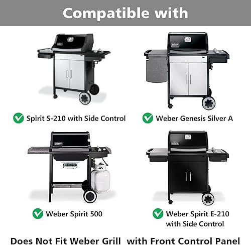 Miniatura 2 de Barbqtime SUS304 15" 7521 Rejilla de cocina para Weber Spirit 200 Series, 7522 Rejillas de acero inoxidable para Weber Spirit E-200, E-210, Spirit