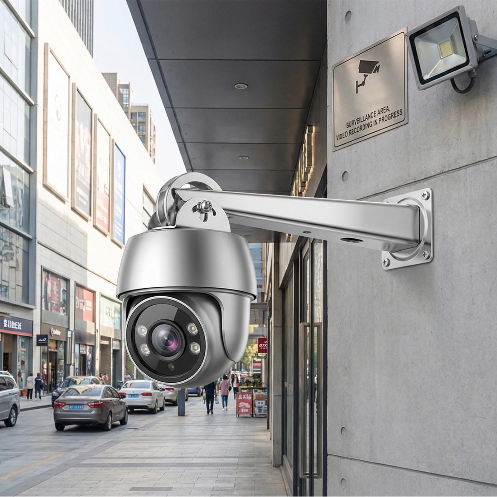 Vauki Supporto da parete per telecamera di sorveglianza, supporto da parete per telecamere, braccio di prolunga in acciaio inox, telecamere di sorveglianza e sistemi di videosorveglianza per esterni