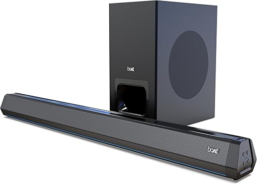 boAt Newly Launched Aavante Bar 2700 Bluetooth Soundbar with 300W RMS, 2.1CH with Wired Subwoofer, Signature Sound, Multi-Compatibility, EQ Modes,…