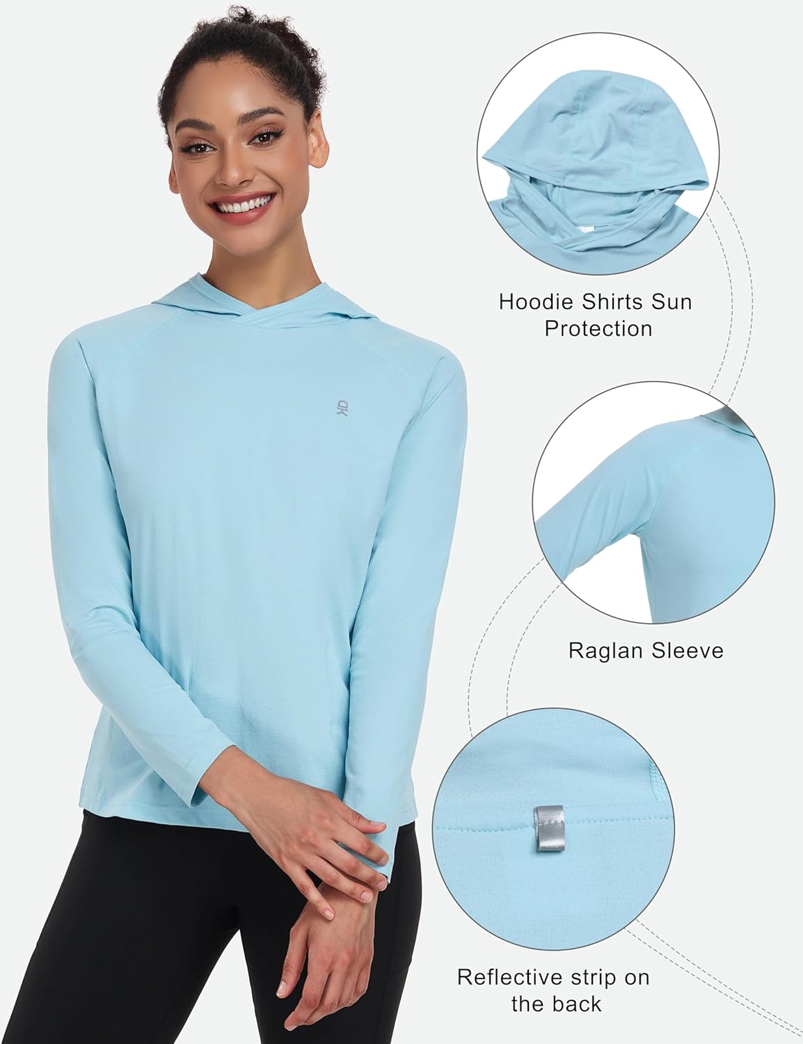 Little Donkey Andy Women's Quick Dry Sun Protection UPF Hoodie Shirt Long Sleeve Breathable for Fishing Hiking Outdoor - Image 5