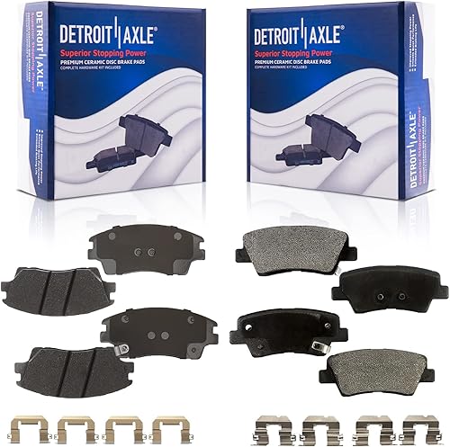 Miniatura 33 de Detroit Axle - Pinza de freno lateral del pasajero trasero + pastillas de freno de repuesto para Silverado Sierra 1500 Tahoe Yukon Astro Deville