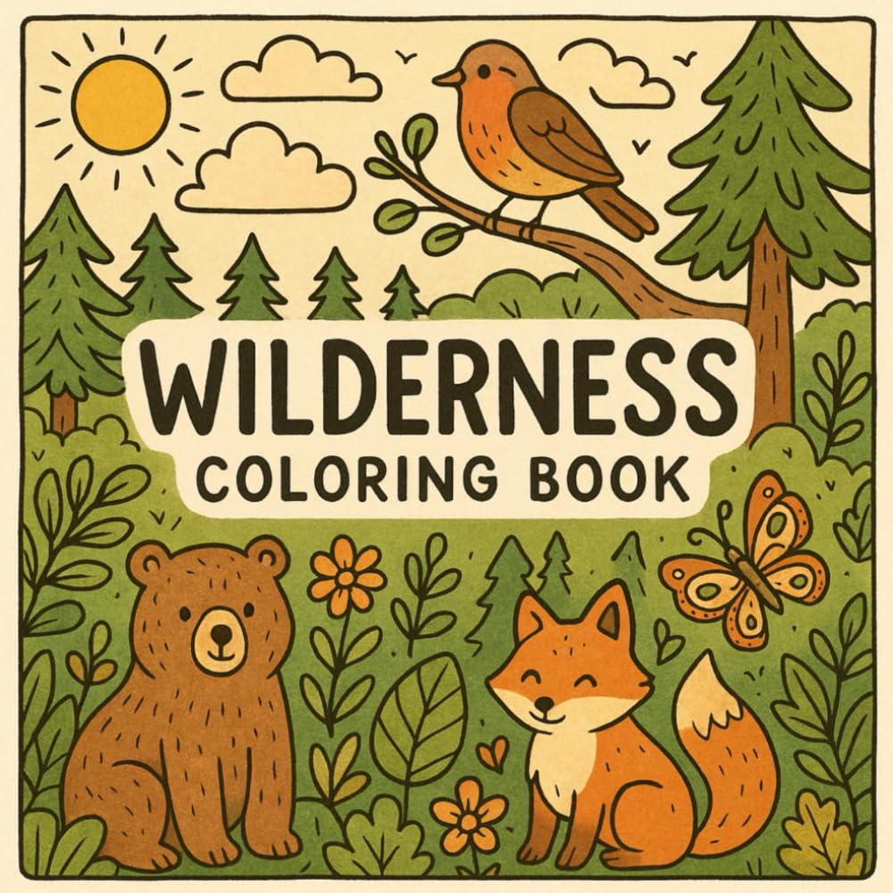 Wilderness Coloring Book: Cozy Forest Scenes and Friendly Animals to Color