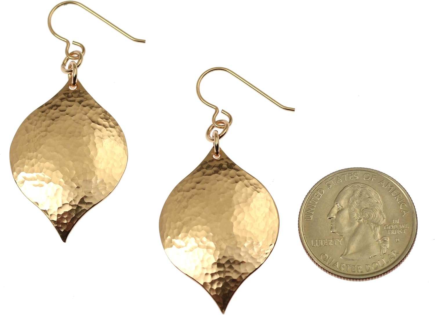 Hammered Bronze Marrakesh Drop Earrings - Image 4