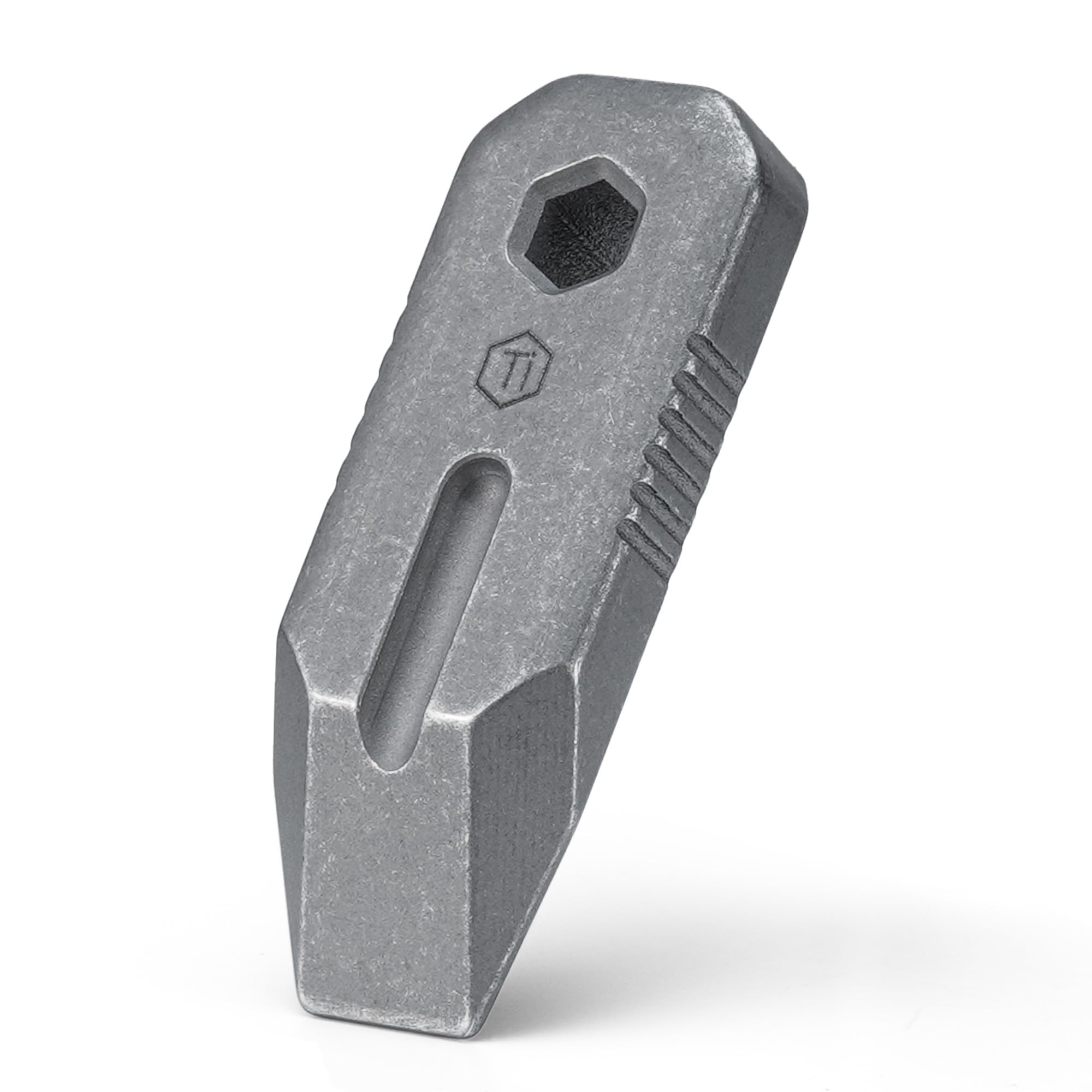 Keyunity KR02 Titanium EDC Multi Tool – Mini Pry Bar with 1/4" Hex Bit Screwdriver, Box Opener – Keychain Prybar Key Chain Pry Tool Camping Accessories