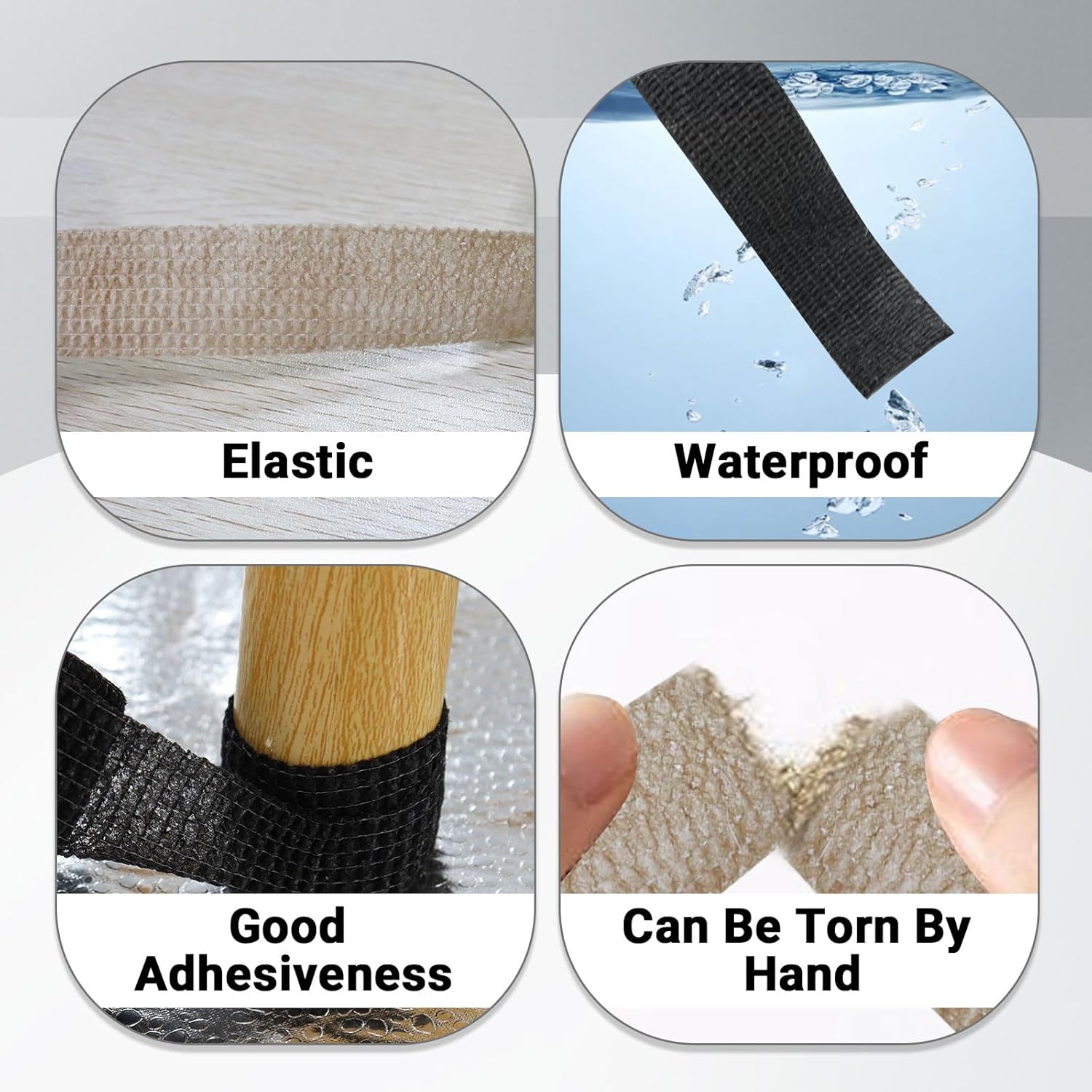 2 Pcs Furniture Pads, Practical Solid Color Self Adhesive Leg Corner Protectors, Wear-Resistant Floor Anti-Slip Scratch Prevention Bumper Pads for Daily Use (Khaki)