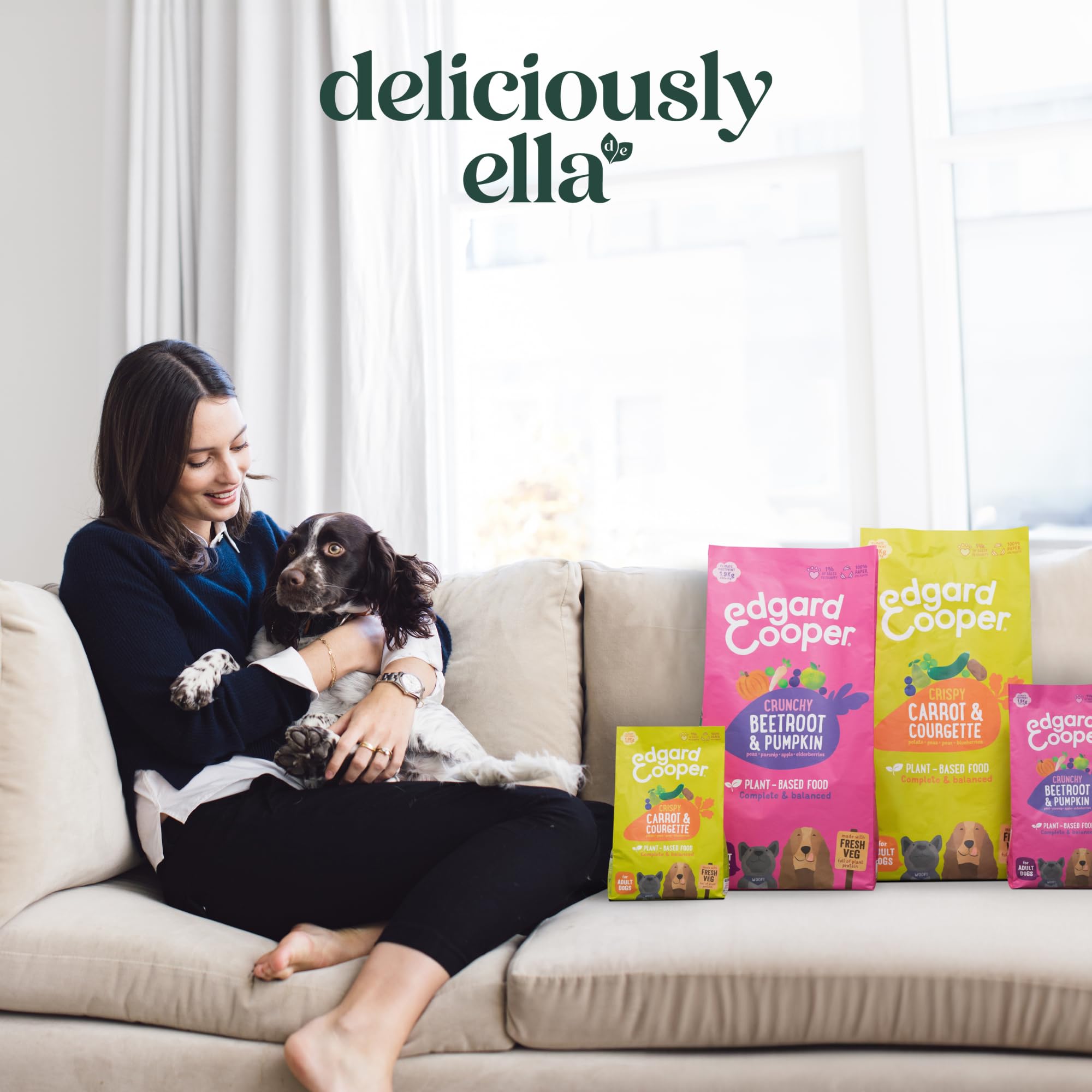 Edgard & Cooper Pienso para Perros Adultos Comida para Perros Seca Natural Sin Gluten Pienso Vegano 7kg Remolacha & Calabaza, Naturalmente fácil de digerir, Alimentación Sana Sabrosa y Equilibrada