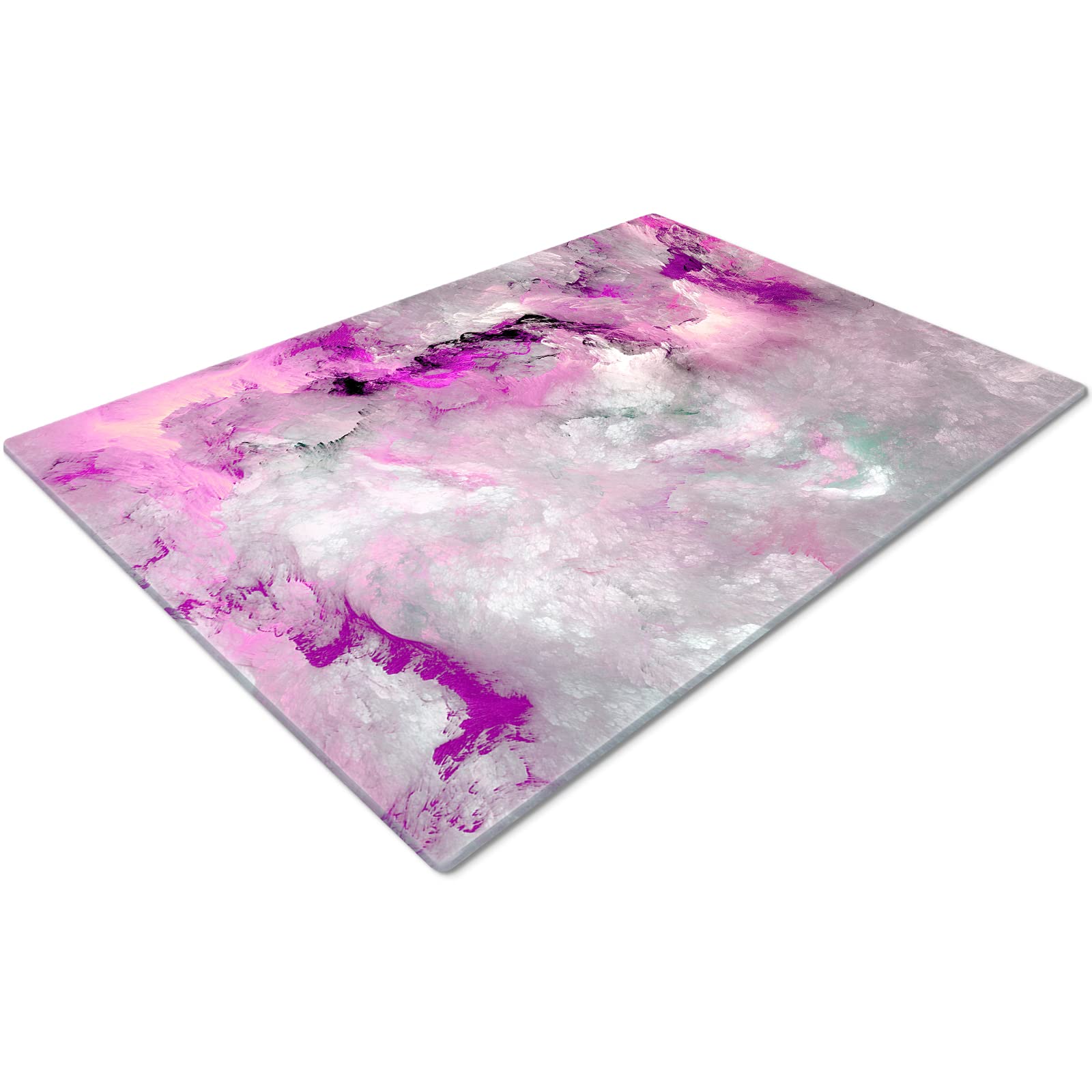 Glass Chopping Board 40x30c : Plain Grey, Worktop Saver For Kitchens