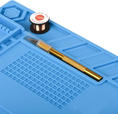 Miniatura 5 de Estera de soldadura de aislamiento de silicona Kit de trabajo de reparación de almohadilla de soldadura magnética resistente al calor para soldadura