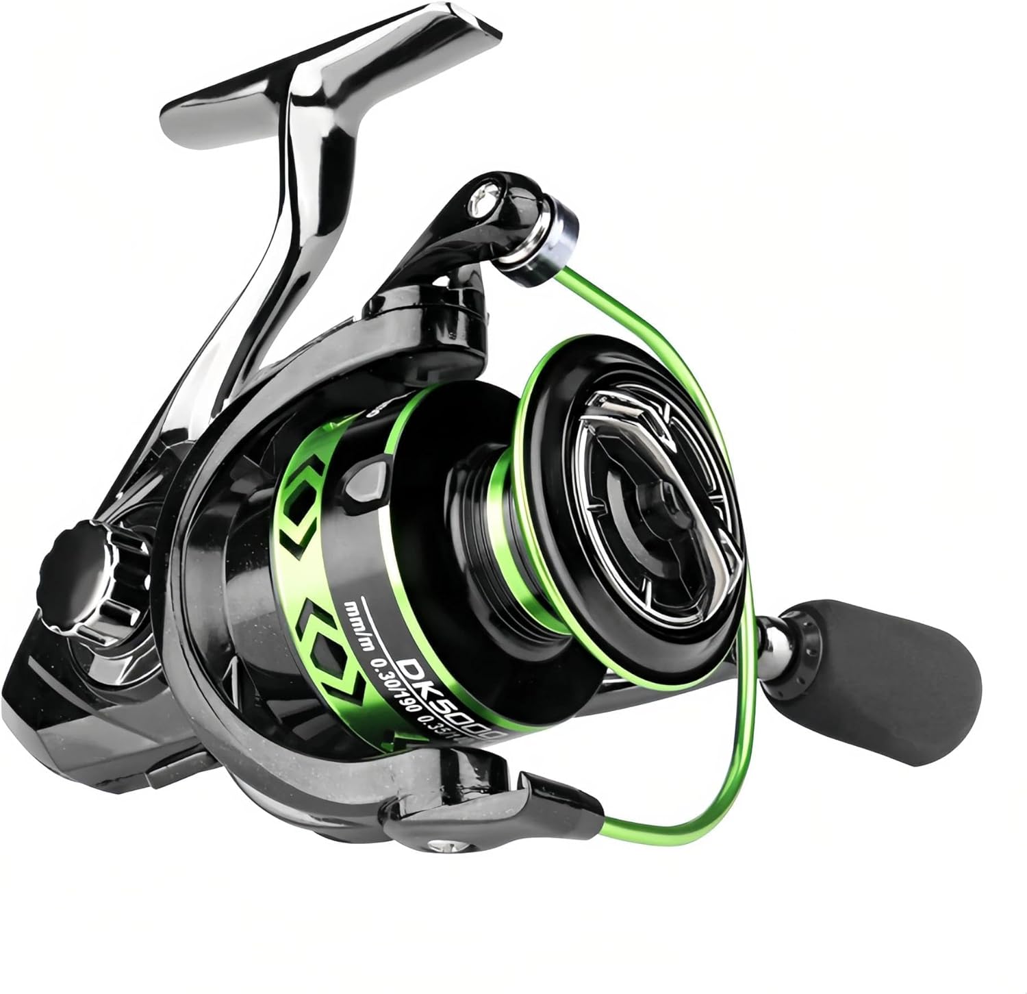 Spinning Fishing Reel – Metal Spool, Long Cast Deep Spool Reel, Smooth Drag System, Metal + Nylon Body Lure Reel for Bass Trout Carp, Freshwater & Saltwater Spinning Reel