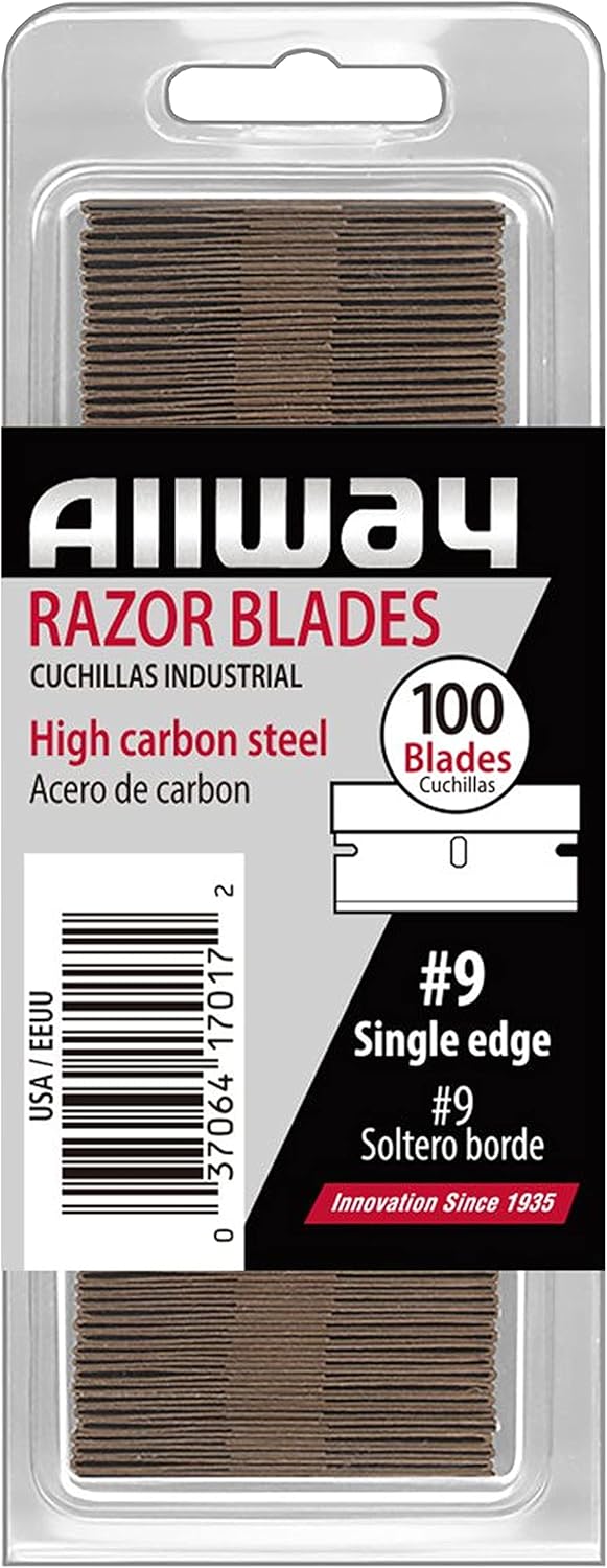 ALLWAY SEB100VP #9 Single-Edge Razor Blades, 100 Pack Clamshell : Everything Else