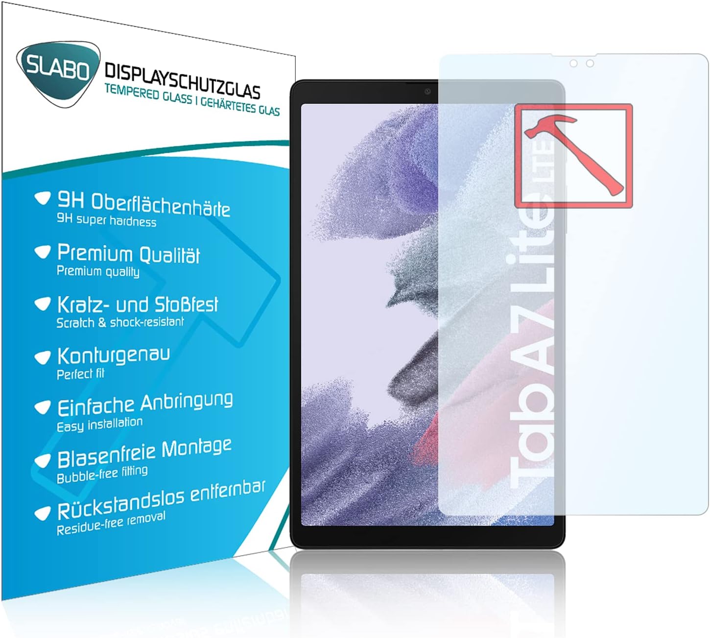 Slabo Lámina de Vidrio Premium Compatible con Samsung Galaxy Tab A7 Lite 8,7