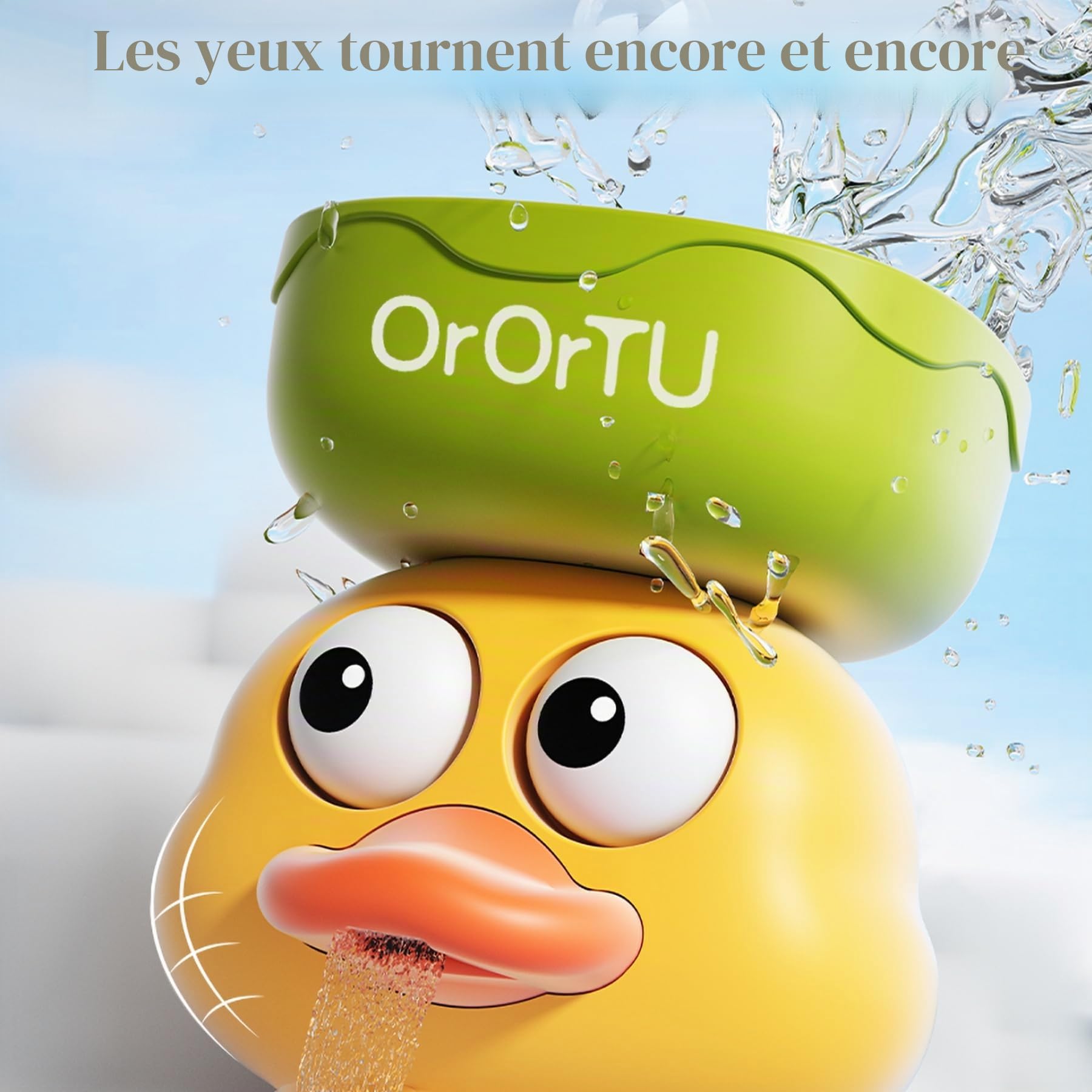 OR OR TU Jouets de Bain pour Bébé, Jouet de Bain Rotatif avec ventouses, Jouet de Bain à remonter, Jouet de Bain pour bébé, Jouet de Douche, Jouet de Natation