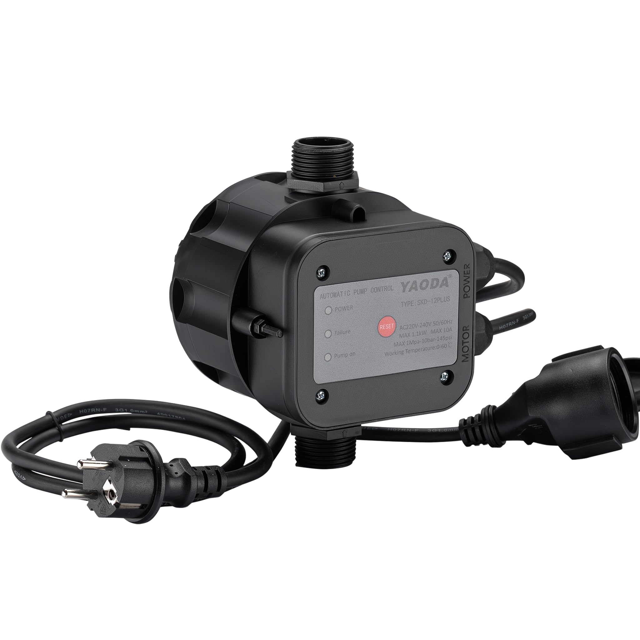 Presostato EPC-​5 230V con 2 cables para grupos de presión y bombas 1-​Fase Protección marcha en seco