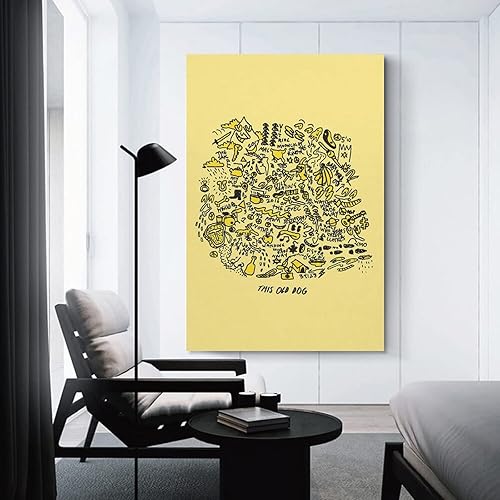 Miniatura 3 de TRAVVA Póster de lienzo con texto en inglés "This Old Dog by Mac DeMarco" para colgar en la pared, pintura impresa, pintura de oficina, XINGYI,