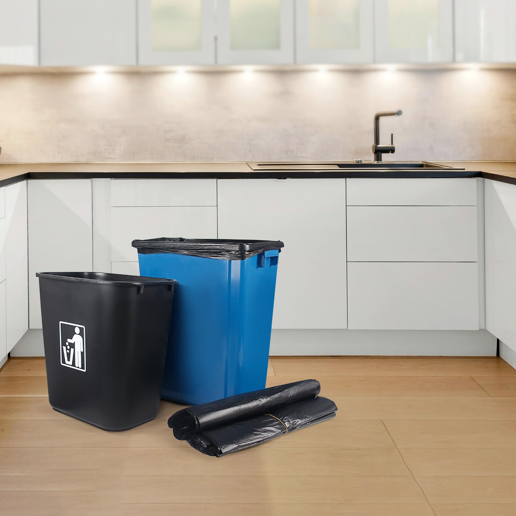 Strapazierfähige Müllbeutel, extra starke Nähte, für Haustierabfälle/Küchenfett, 13,6 kg Kapazität (recycelbar), 500 Stück