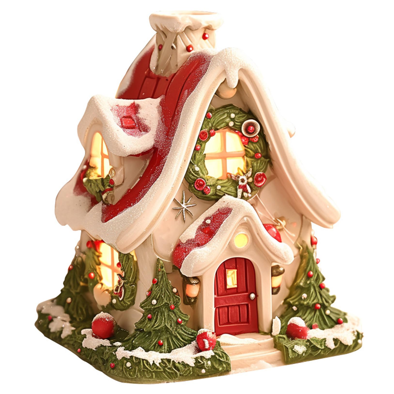 Wedhapy 1Pc Incense Cone Holder Incense Burner, Cute Christmas Log Cabin Incense Burner, Resin Cone Incense Burner, Portable Incense Burner Holder For Holiday Decor