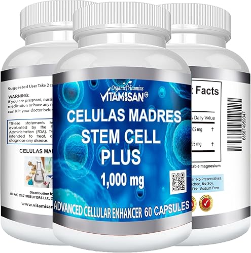Miniatura 7 de Celulas Madres 60 Cápsulas Vitamisan 1000 mg Aphanizomenon Flos-aquae Blue Green Algae AFA Stem Natural Cell