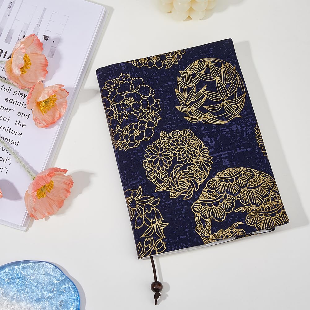 Couverture Livre A5 SUPERFINDINGS Tissu Floral - Protège-Livre Réutilisable Scrapbooking