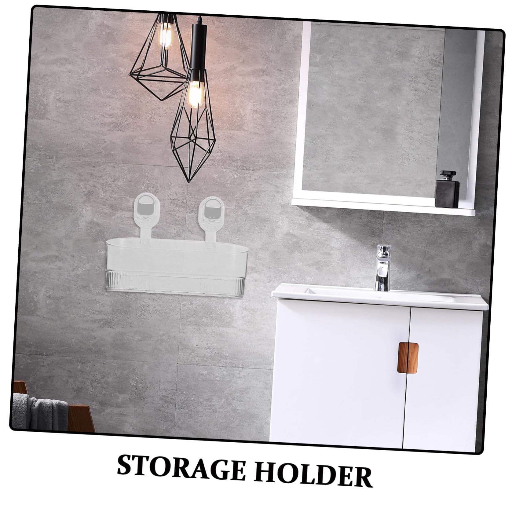 Mensola a Ventosa Trasparente senza Foratura per Doccia e Cucina, Organizer Portaoggetti da Parete Forte Capacità di Carico, Contenitore Porta Saponi e Accessori per Bagno e