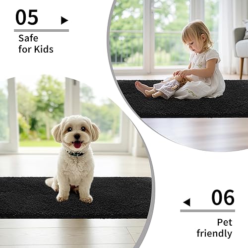 Miniatura 48 de Alfombra de inodoro blanca 22x24, antideslizante, esponjosa, alfombra de piso para baño en forma de U, lavable, alfombra de contorno para inodoro