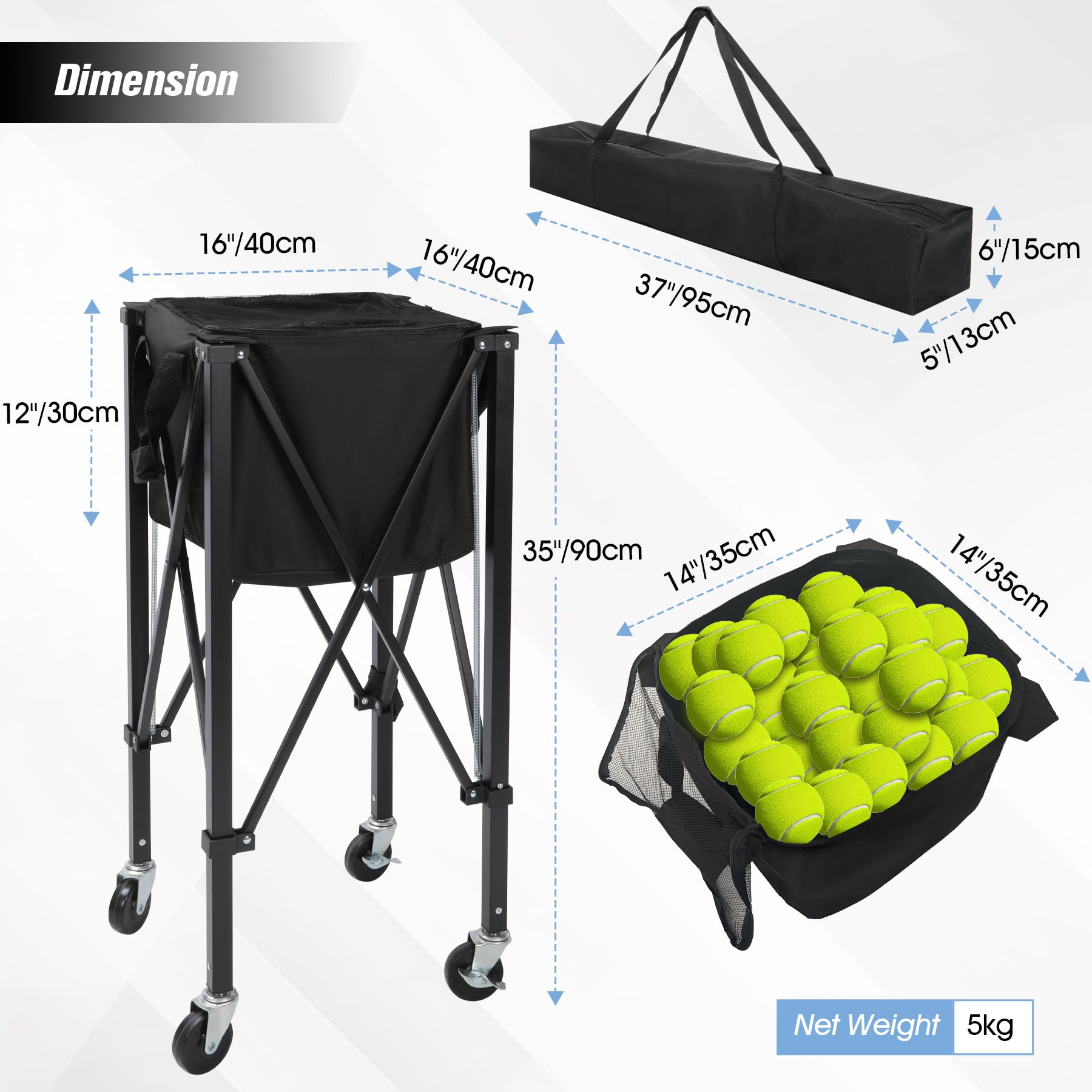 Balles de tennis portables Hopper