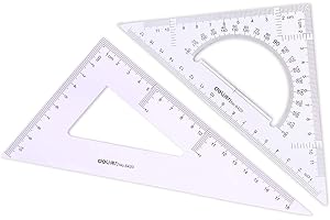 Large Triangle Ruler Square Set with Triangle Protractor