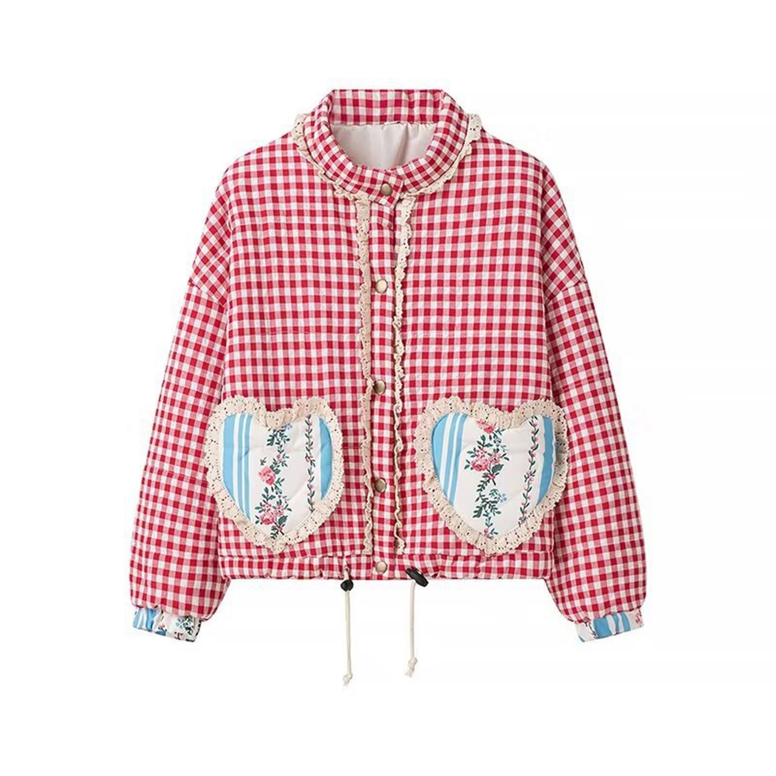 Chaqueta Mujer Abrigo Entretiempo Invierno Cazadora Plumiferos，Chaqueta acolchada corta para mujer con estampado floral abrigo ligero de botones elegante y moderna