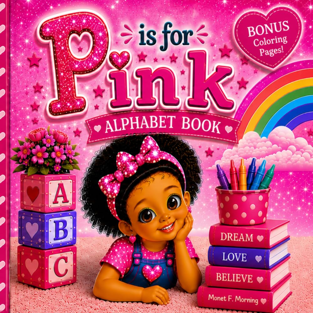 P is for Pink: Alphabet Book : An ABC Adventure Filled with Pink Things from A to Z | Includes Bonus Coloring Pages