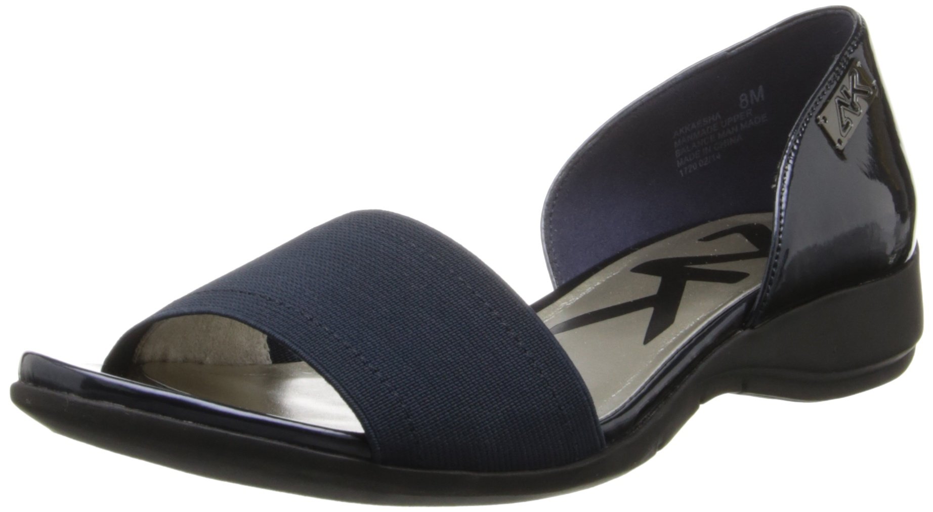 Anne Klein Sport Women's Kaesha Synthetic Flat,Black,10 M US