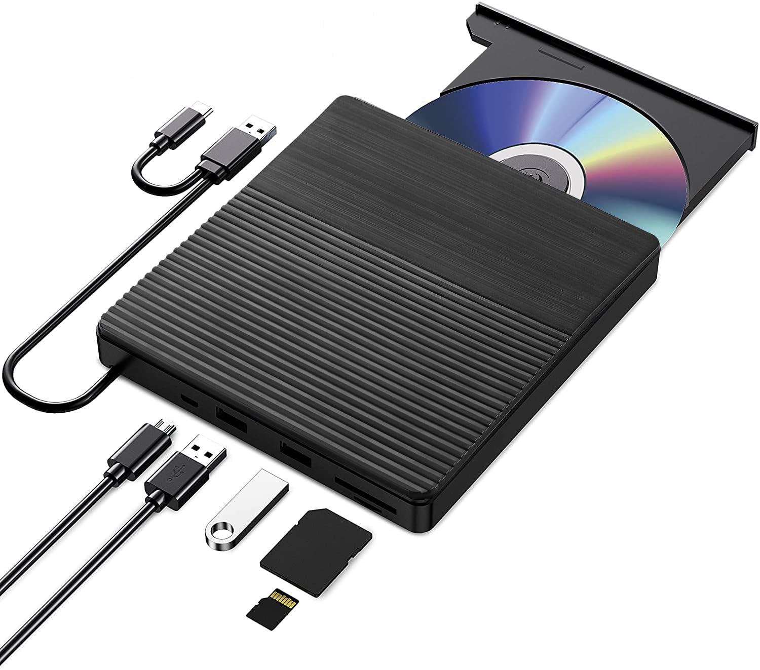 5in1 Multifunction External Optical Drive Laptop Burner Plugin