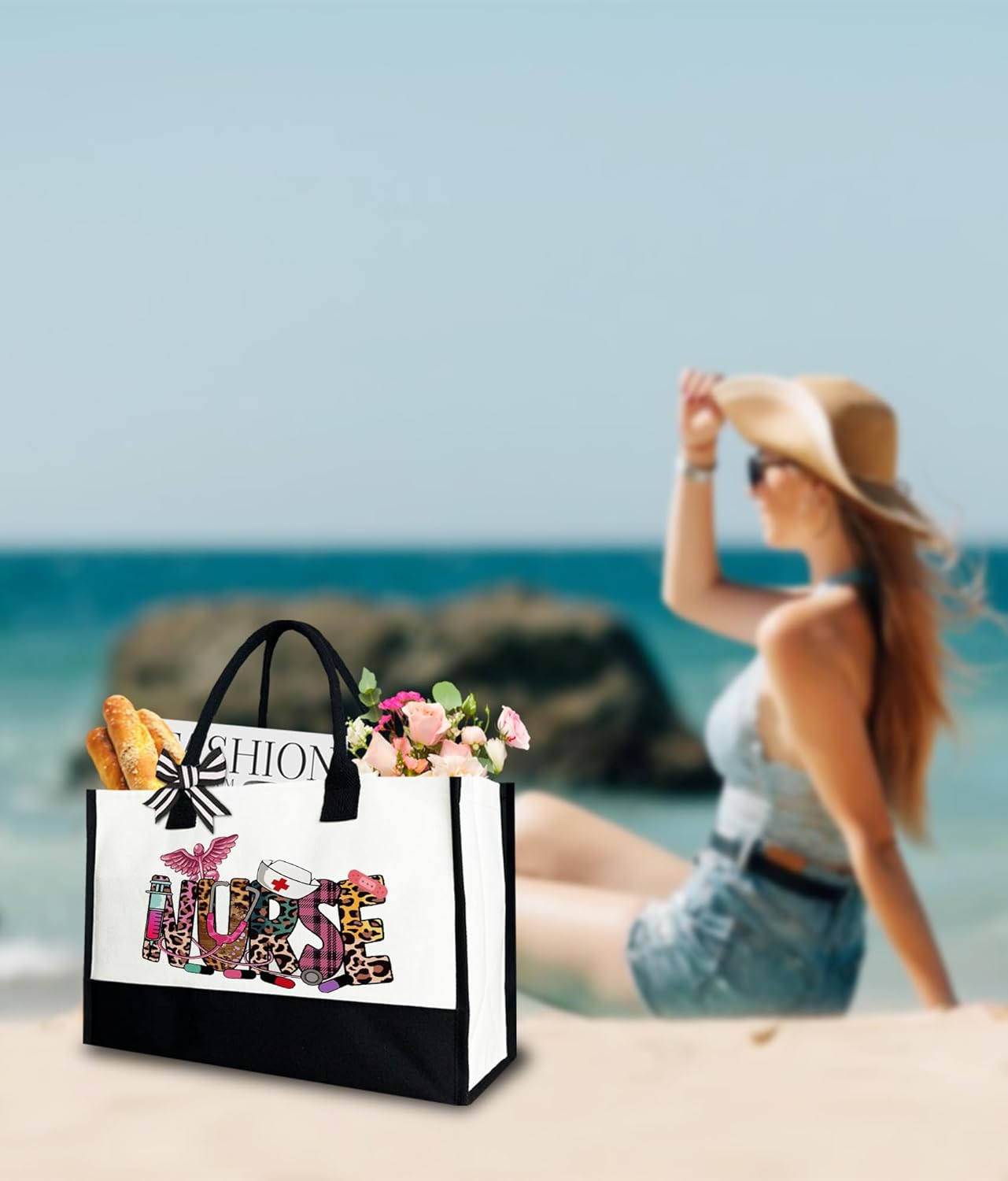 Nurse Accessories Tote Bag, Appreciation Gift for Nurse, 12x17 inch - Image 3