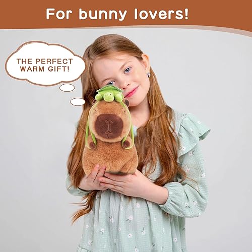 Miniatura 7 de WeightedPlush - Lindo peluche de Capybara de 12 pulgadas, suave peluche de Capybara, almohada de muñeca Capybara de cumpleaños para niños (con bolsa)