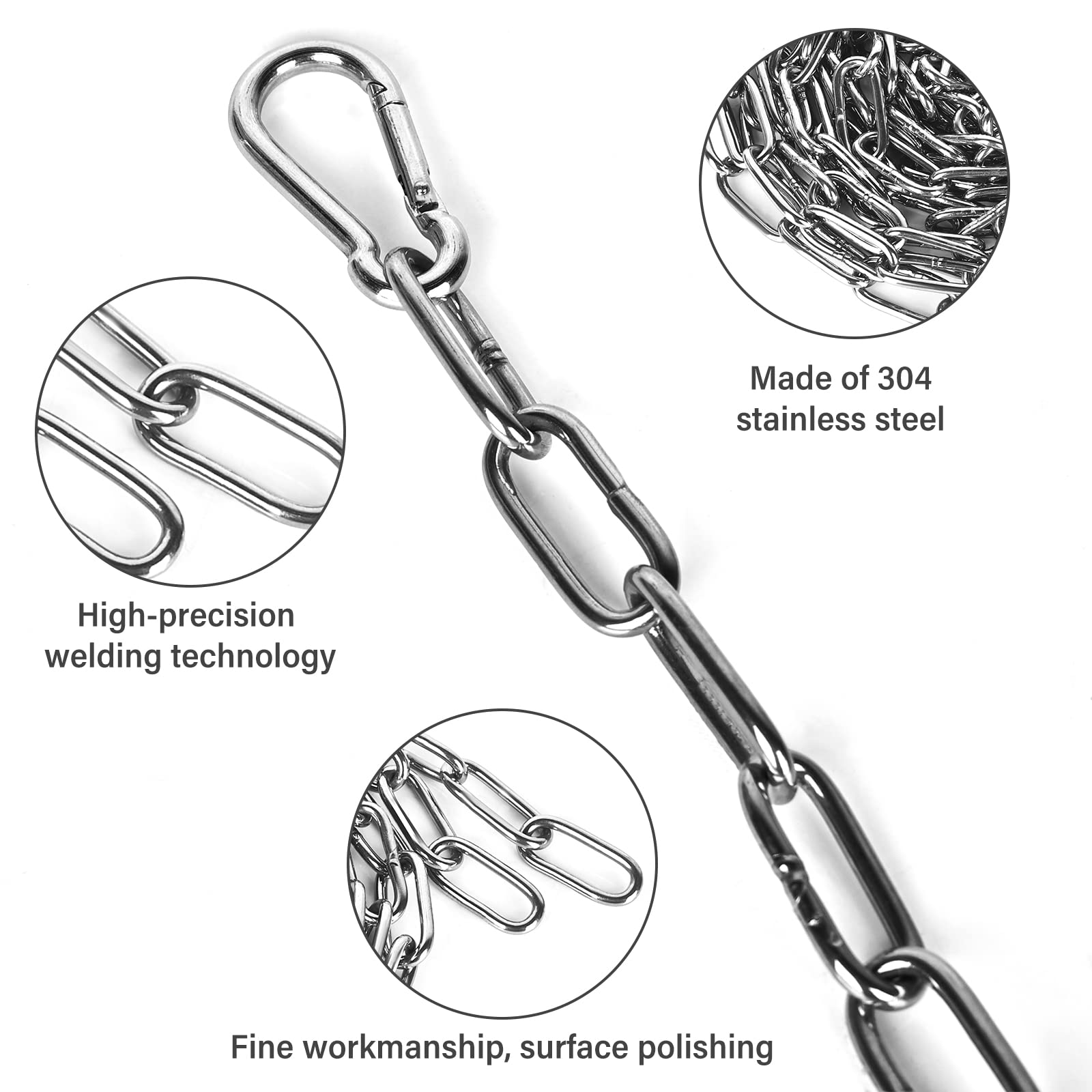 WOPPLXY 6 Pack Door Stop, 6 Inch Long Door Stops, 304 Stainless Steel Door Stopper