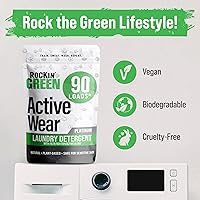 Vista 21 de Rockin' Green Detergente para ropa sucia, a base de plantas, detergente en polvo natural para ropa, vegano y biodegradable, seguro para pieles