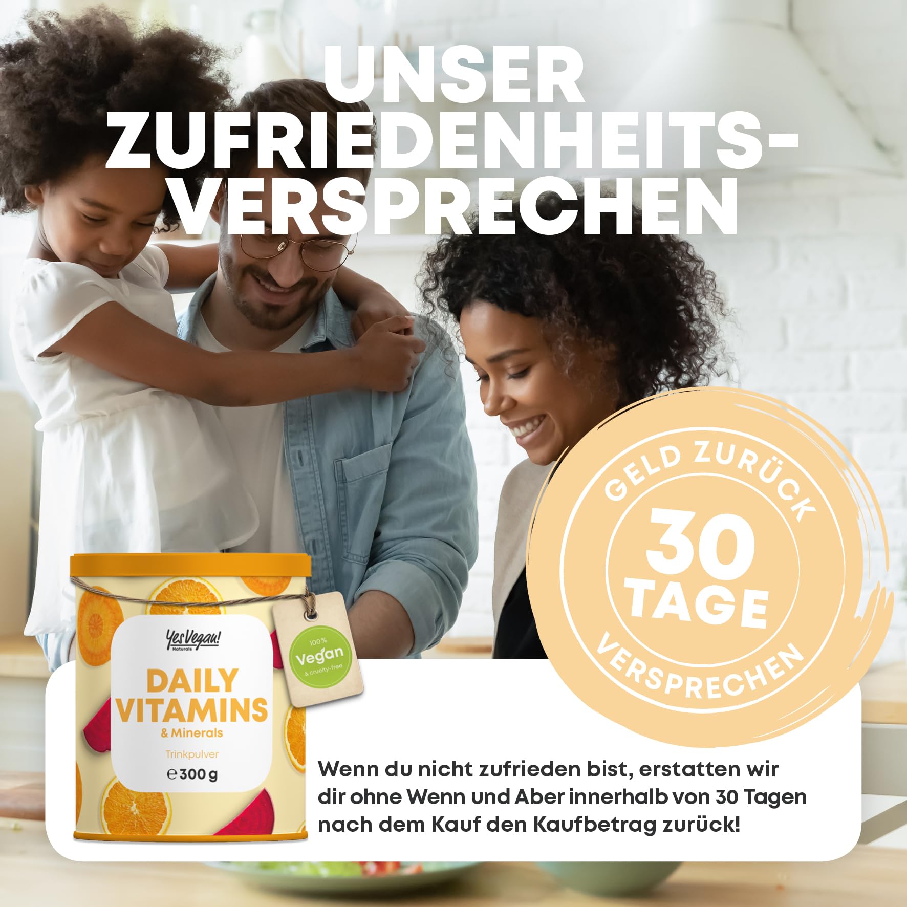 Multivitamin A-Z & Mikronährstoffe Trinkpulver (30 Portionen - Tropical Flavor) Daily Vitamins Pulver mit Vitamin A, C, D3, E, K2, B1, B2, B5, B6, B12, Magnesium, Immunsystem stärken (Packung mit 2)