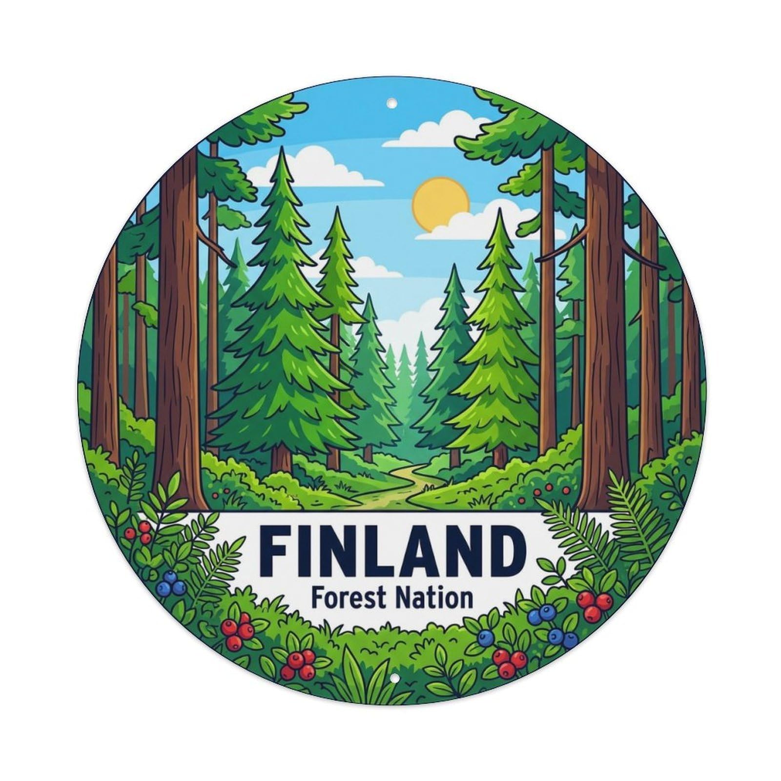 Vintage Travel Finland Pure Vintage Metal Tin Sign Plaque