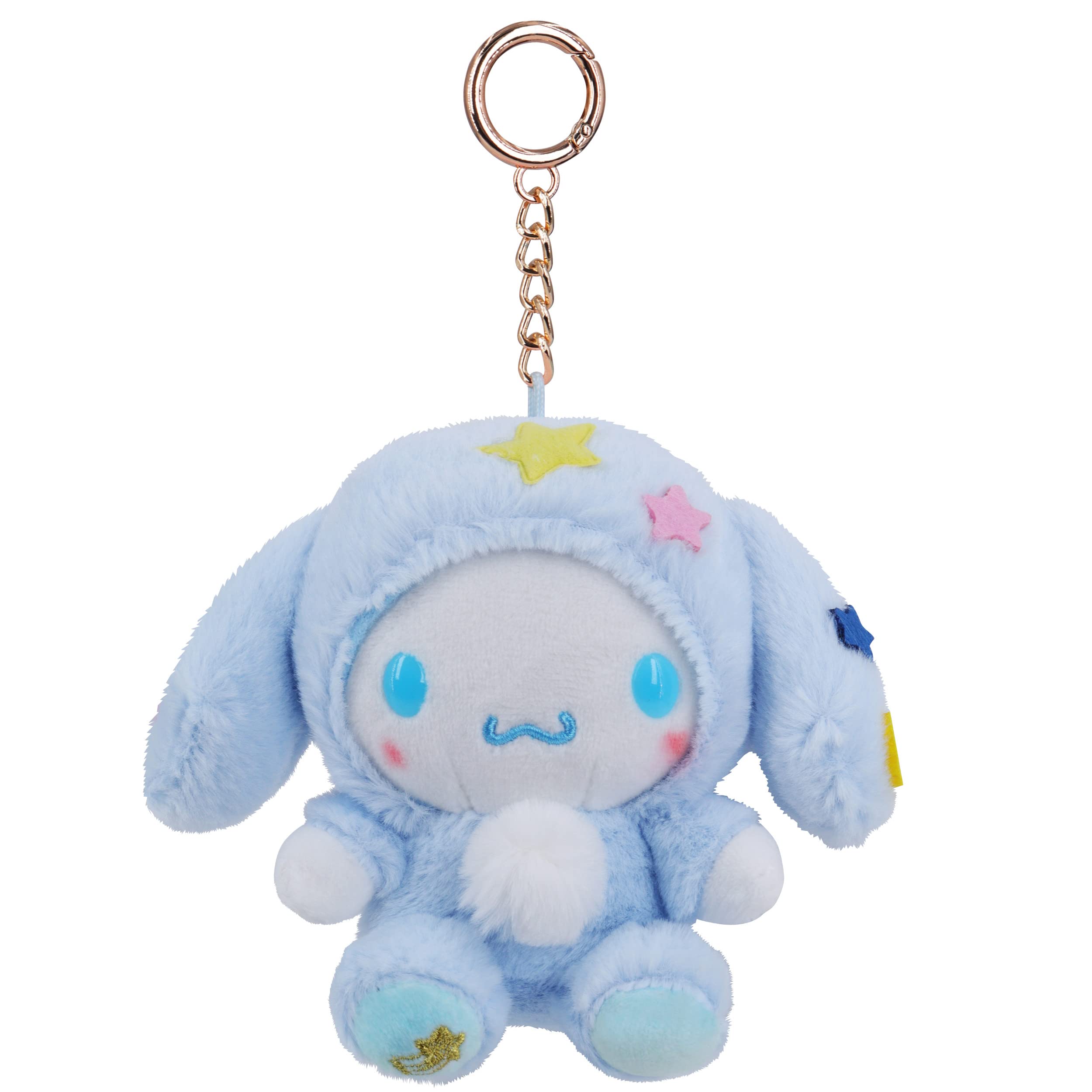 RoffatideAnime Cinnamoroll Keychain Plush Stuffed Key chain Kawaii Cartoon Figure Key ring Bag Pendant for Boys and Girls 5.11 inches