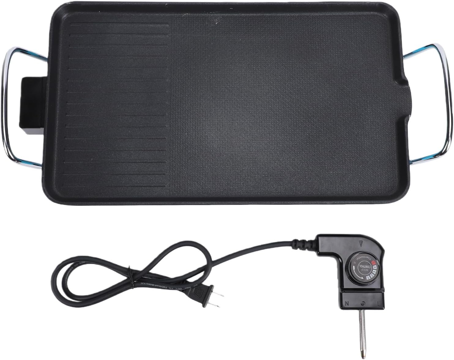 Dpofirs Electric Griddle for Indoor Kitchen, Adjustable Temperature Control, Aluminum Alloy Nonstick Surface, Table Top Electric Grill for BBQ, Steak, Pancakes, Vegetables (US Plug 110V)