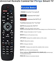 Vista 2 de Mando a distancia universal para Philips TV, compatible con todos los televisores inteligentes Philips LCD LED 4K UHD
