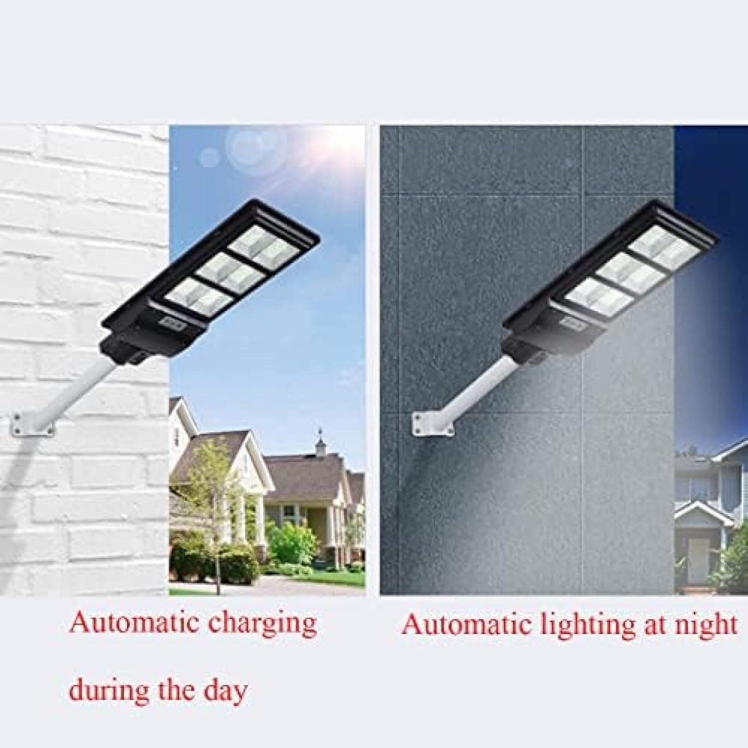 Réverbère à Induction Haute Puissance Réverbère Solaire Intégré Lumière LED étanche Extérieure Contrôle De La Lumière Radar Panneau Solaire en Silicium Polycrista, 200W