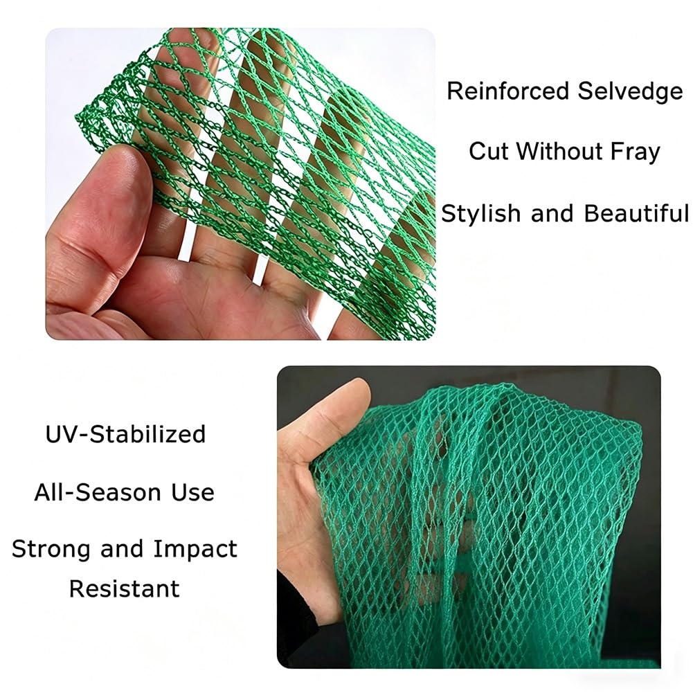 Red antigranizo resistente de 4 x 10 m, red de protección de plantas de jardín para invernaderos, camas elevadas, frutas y verduras, prevención de daños por granizo, resistente a los rayos UV