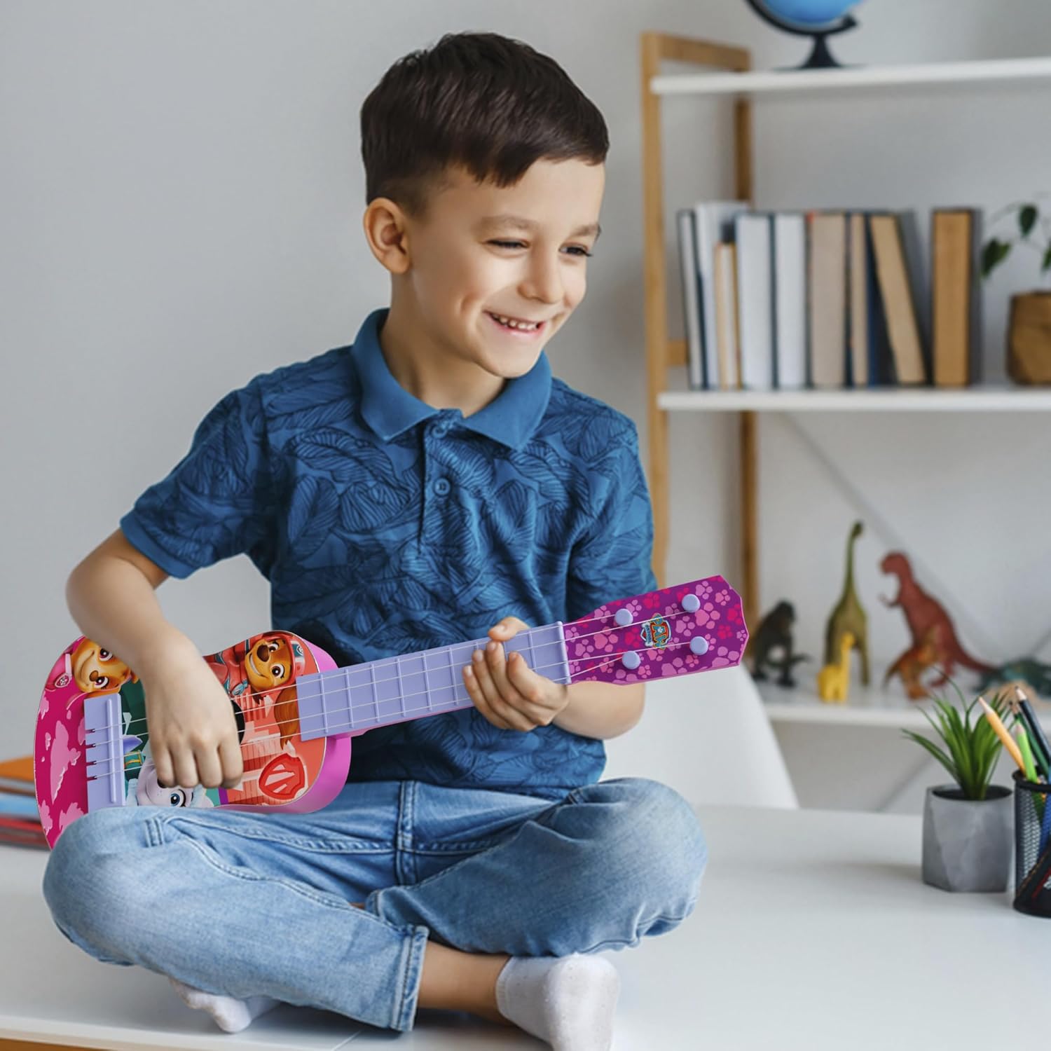Lollipop Paw Patrol Party Ukulele - Musical Toy Gift for Toddlers4 String Mini Guitar Musical Instrument, Educational Learning Toy, Can Play with Strap or Picks - Great for Beginner