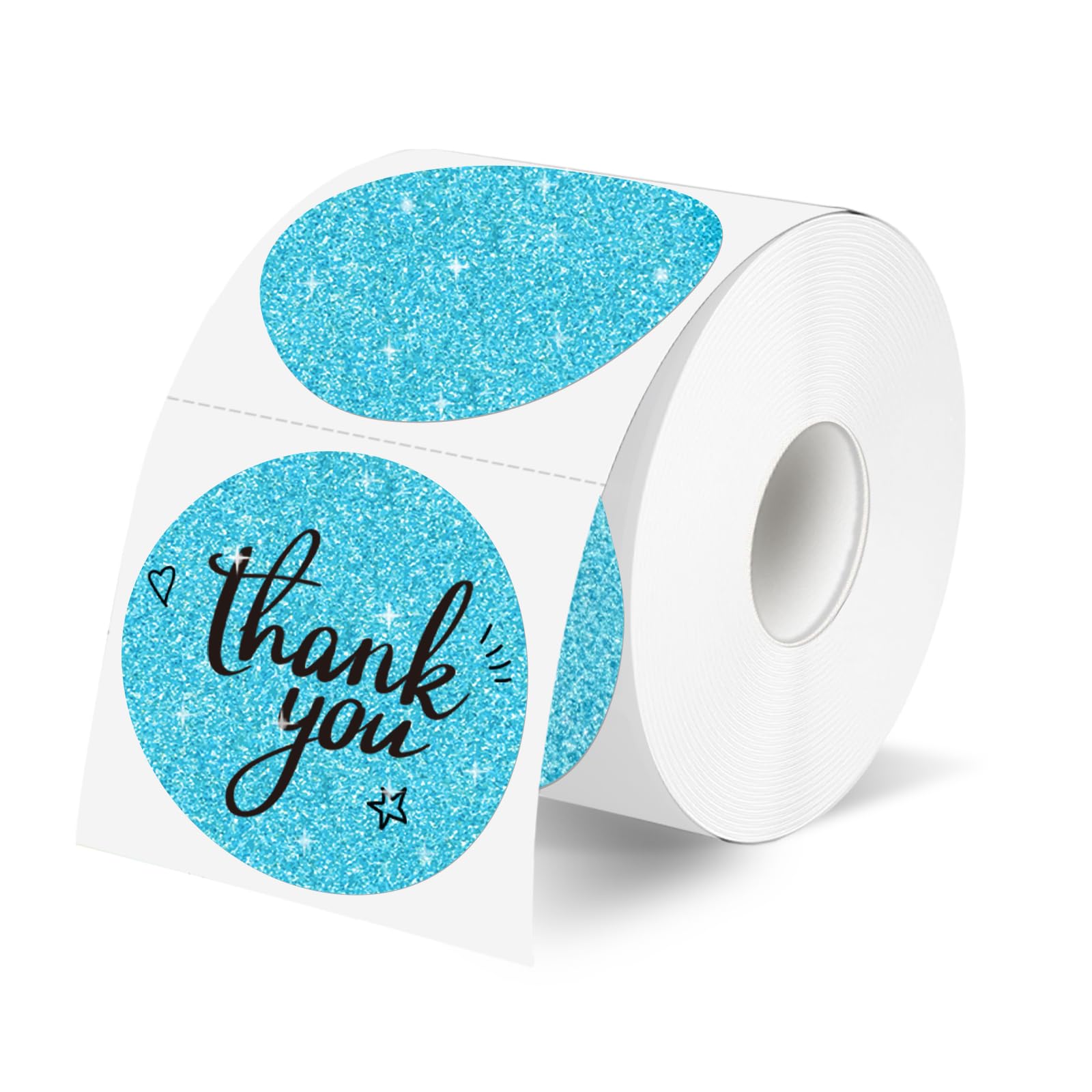 YEGAWEN 2" Holographic Thermal Label Stickers, Round Direct Thermal Label Stickers, Glitter Thermal Printer Sticker Labels for Gift Wrapping,