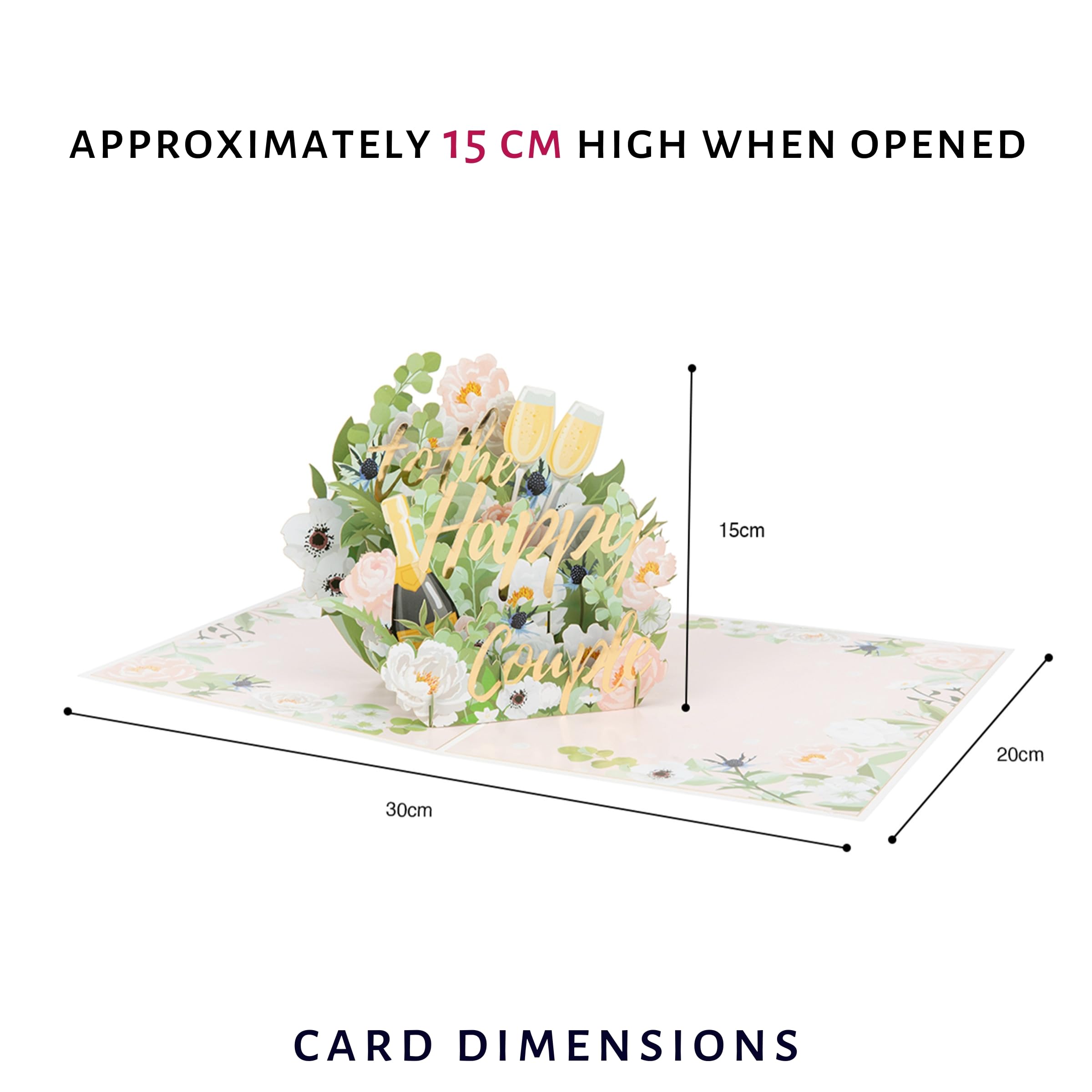 Cardology - Happy Couple Pop-Up Card, A5 - Image 4