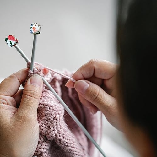 Miniatura 10 de SPANSEE 4 tapones de punto de hongo, protectores de punto de aguja de tejer, tapones de aguja de tejer, abrazador de aguja, accesorios de punto,