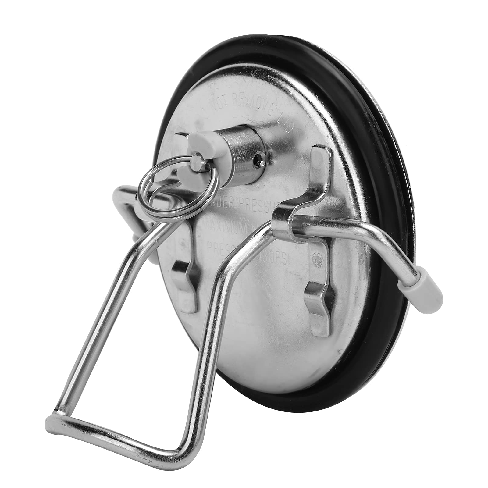 SIXRUN Stainless Steel Keg Lid Replacement, 304 Stainless Steel Carbonation Cap for Soda Kegs with Replaceable Pressure Relief Device, Fits Lock & Pin Lock Home Systems