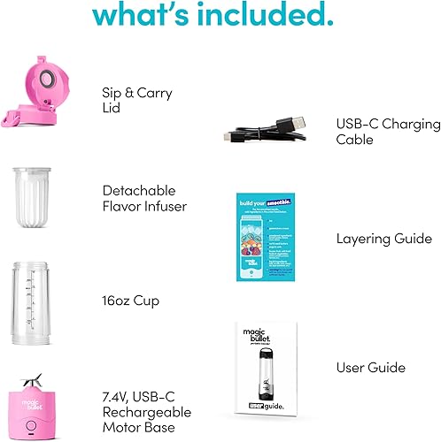 Miniatura 2 de magic bullet Batidora portátil MBPB50100FP Flamingo Pink