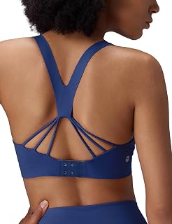 Sweatleaf Adjustable Sports Bras for Women, Padded Racerback Yoga Bra, High Impact Molded Cup Workout Bra