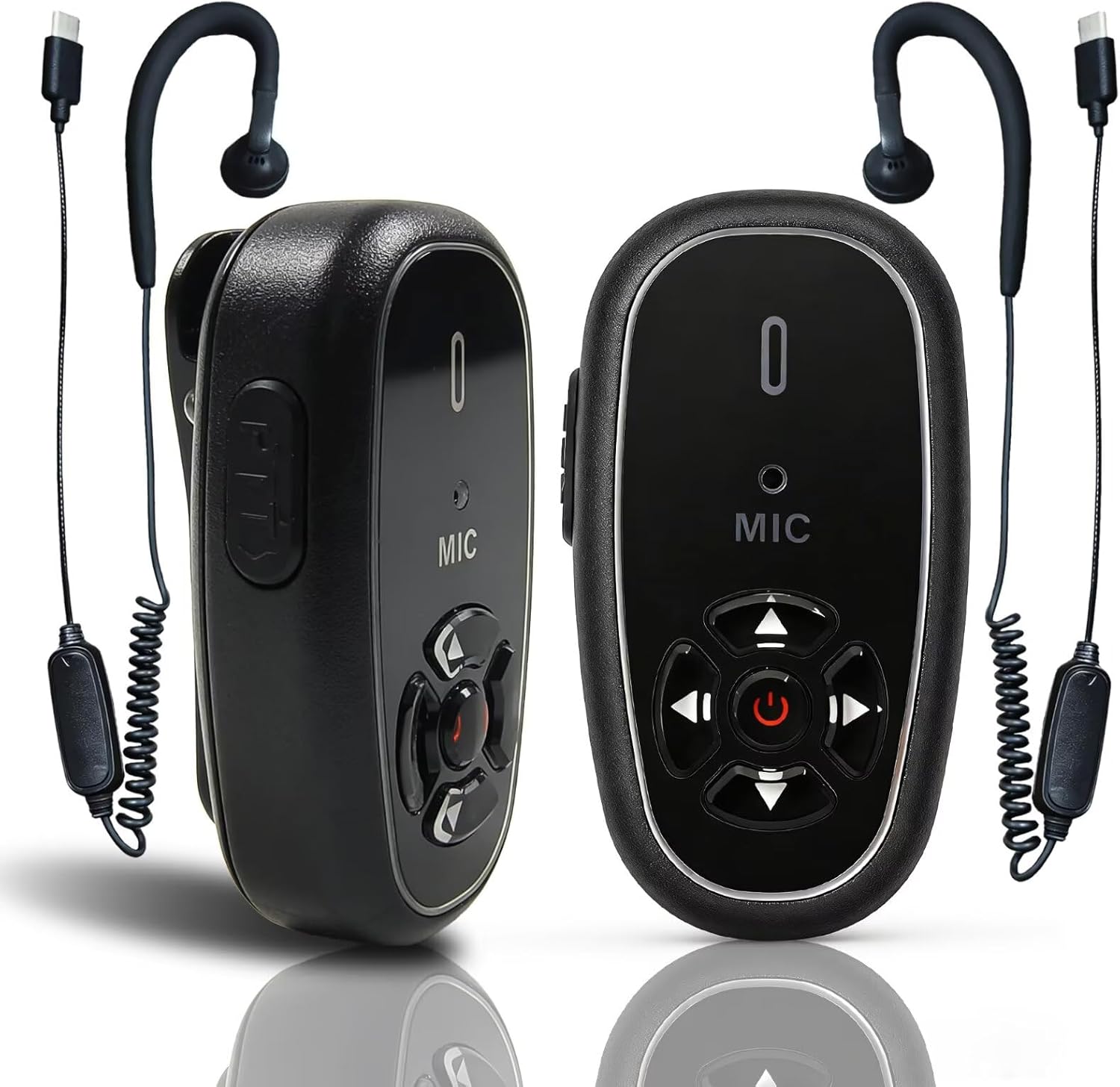 T-M12 Super Mini Walkie Talkies with AI Voice Control, Hands Free Walkie-Talkies with Headset,Portable Two-Way Radios for Restaurants, Outdoor Sports, Retail, Hospital,Travel(Silver,2 Pack)