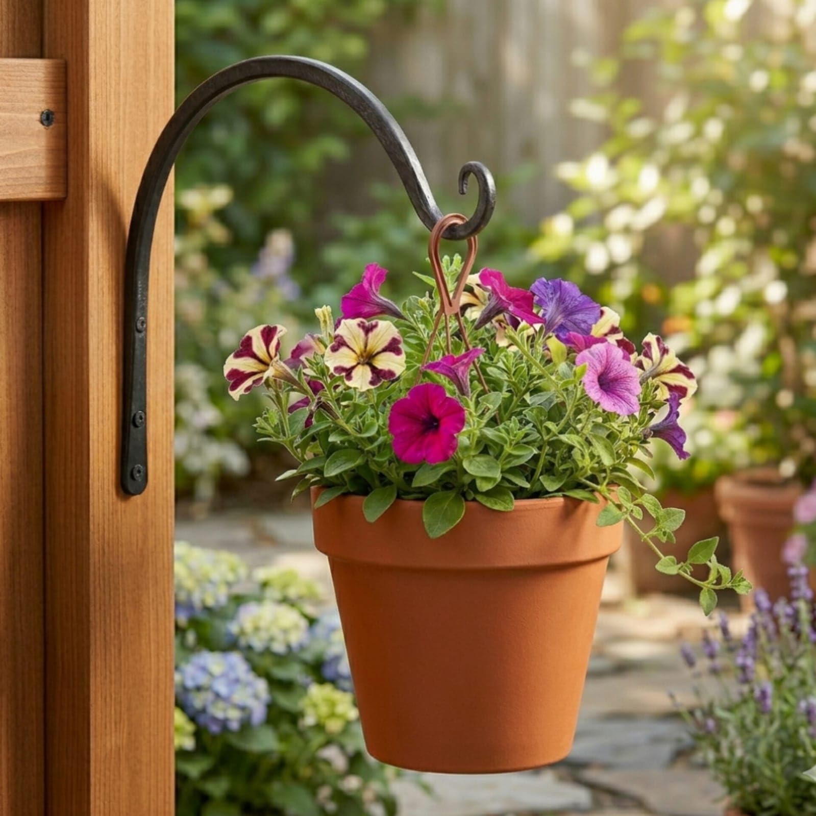 shri Sai Enterprise Iron Wall Bracket for Heavy Dutys, Hook Bracket for Hanging, Plants, Wind Spinners, Bird Feeders, Great for Easy Enhancements to Indoor & Outdoor Decor (Wall Bracket - b3)-image-9